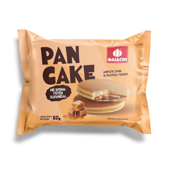 Pancake with caramel flavour filling