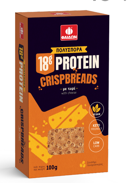 Mini Protein Crispbreads με Τυρί